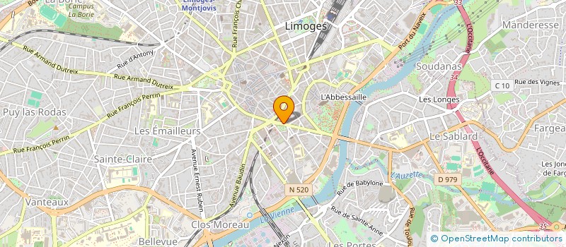 localisation de l'entreprise MADAME YVONNE PARAT à LIMOGES