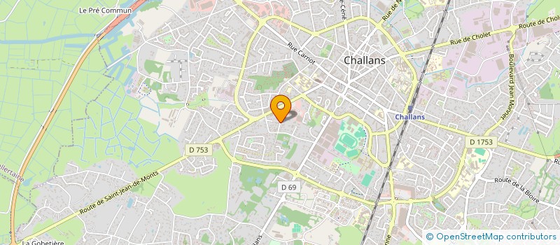 localisation de l'entreprise MADAME YVONNE PEROCHEAU à CHALLANS