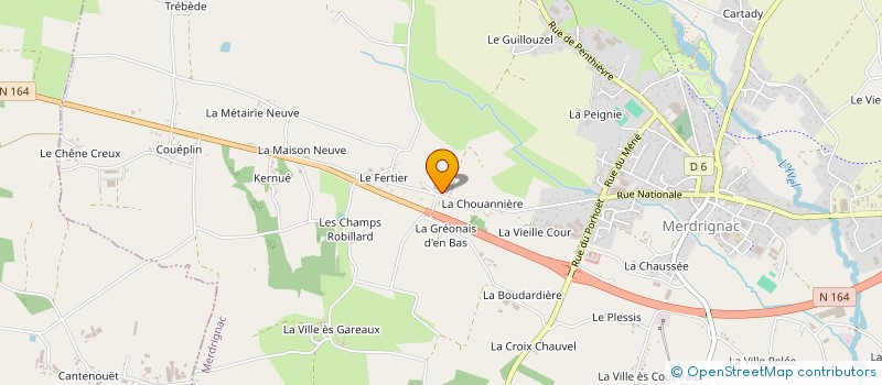 localisation de l'entreprise MADAME YVONNE PERRIN à MERDRIGNAC
