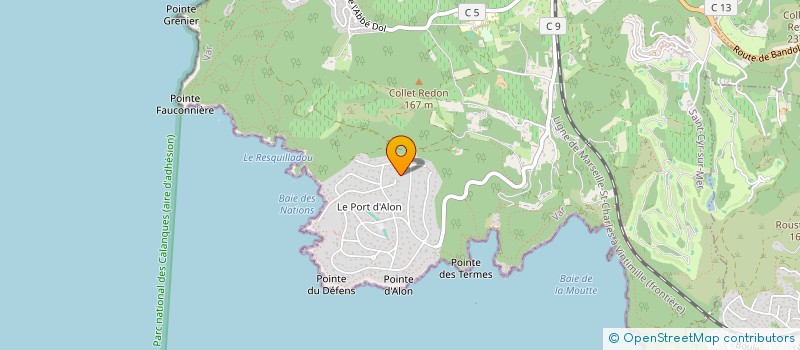 localisation de l'entreprise MADAME YVONNE PONS à SAINT-CYR-SUR-MER