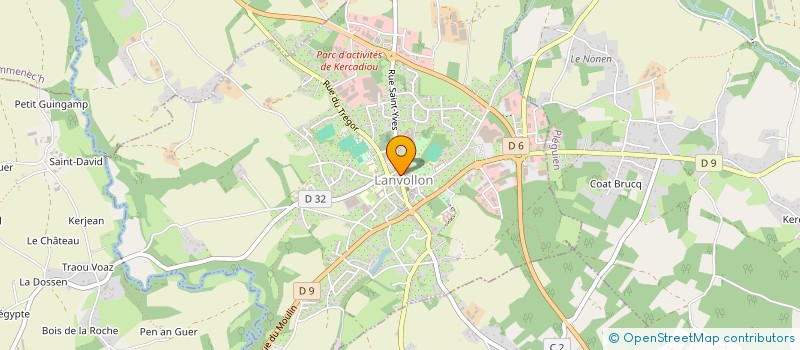 localisation de l'entreprise MADAME YVONNE PRIGENT  LANVOLLON