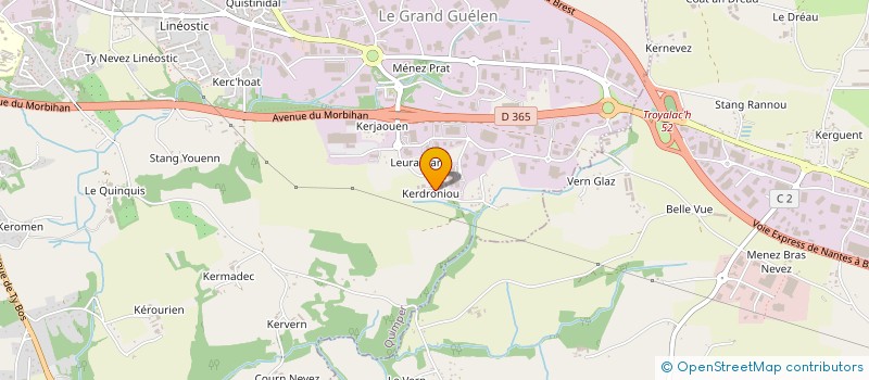 localisation de l'entreprise MADAME YVONNE RANNOU à QUIMPER