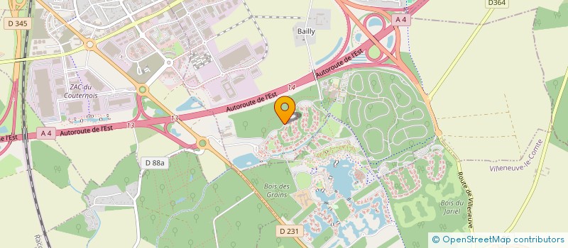 localisation de l'entreprise MADAME YVONNE RIBEYRON  BAILLY-ROMAINVILLIERS