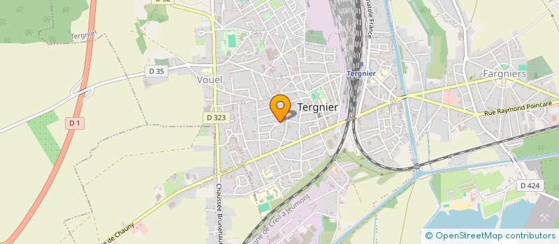 localisation de l'entreprise MADAME YVONNE RIDET à TERGNIER
