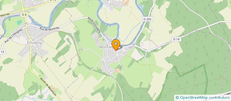 localisation de l'entreprise MADAME YVONNE RINGENBACH  MONCLEY