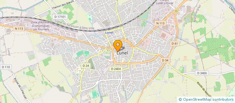 localisation de l'entreprise MADAME YVONNE ROSSET  LUNEL