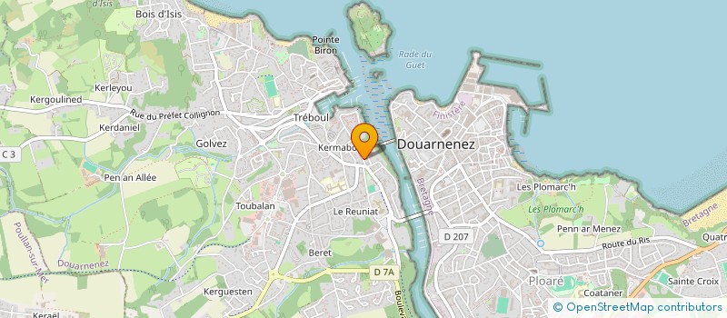 localisation de l'entreprise MADAME YVONNE ROUAULT à DOUARNENEZ