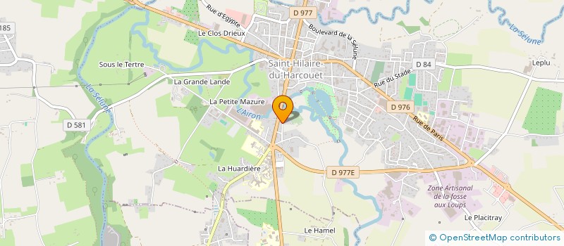 localisation de l'entreprise MADAME YVONNE ROULETTE  SAINT-HILAIRE-DU-HARCOUET