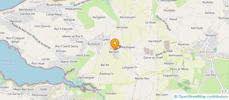 localisation de l'entreprise MADAME YVONNE SALOU à KERLOUAN