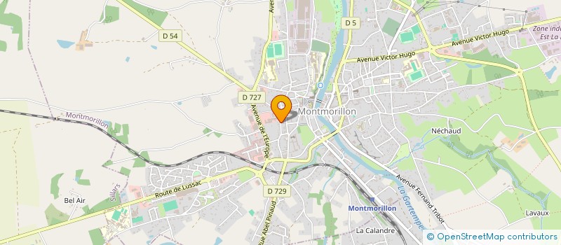 localisation de l'entreprise MADAME YVONNE SOUCHAUD  MONTMORILLON