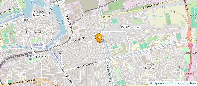 localisation de l'entreprise MADAME YVONNE TELLIER  CALAIS