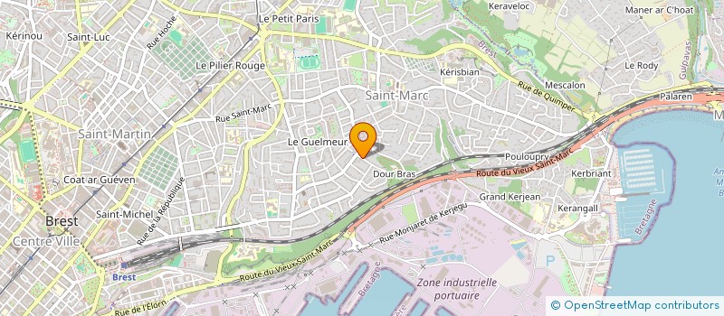 localisation de l'entreprise MADAME YVONNE THOMAS à BREST