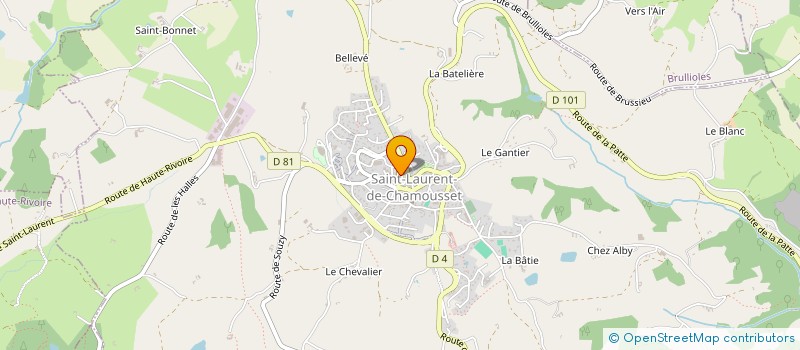 localisation de l'entreprise MADAME YVONNE VIANNAY à SAINT-LAURENT-DE-CHAMOUSSET