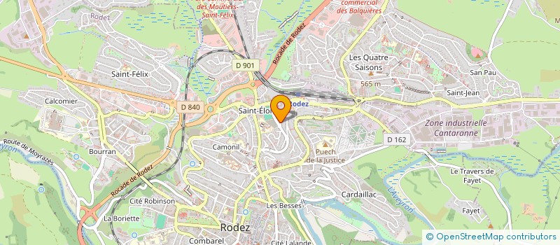 localisation de l'entreprise MADAME YVONNE VIGNAUD  RODEZ