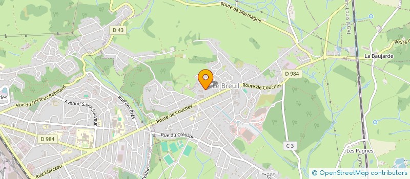 localisation de l'entreprise MADAME YVONNE YENNI  LE BREUIL