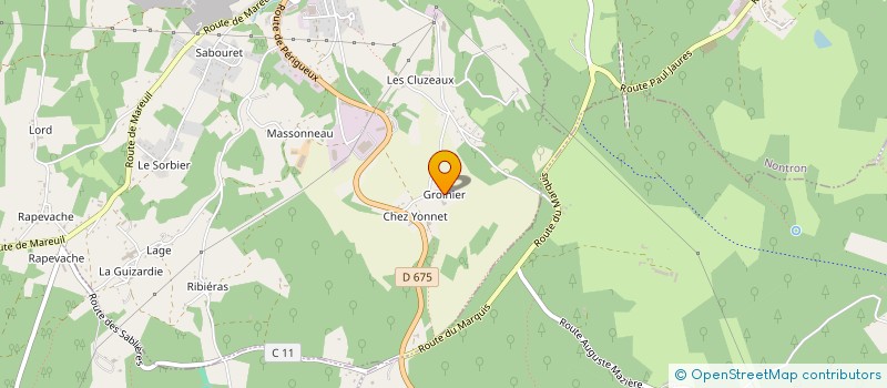 localisation de l'entreprise MADAME YVONNE YONNET  SAINT-MARTIAL-DE-VALETTE