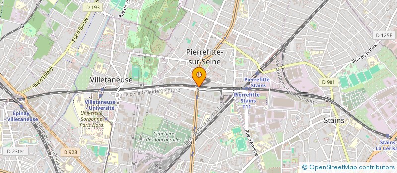 localisation de l'entreprise MADAME YVROSE TOUSSAINT à PIERREFITTE-SUR-SEINE