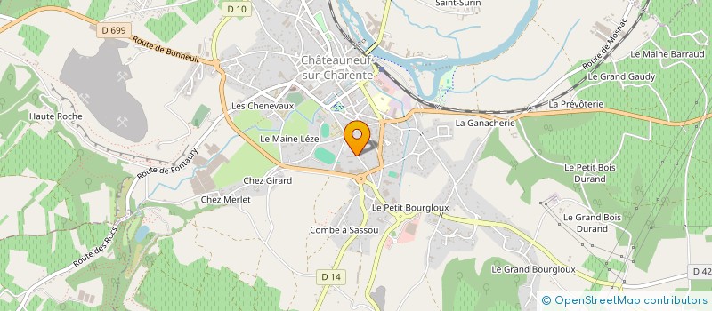 localisation de l'entreprise MADAME ZAHIA BENOUZIANE à CHATEAUNEUF-SUR-CHARENTE
