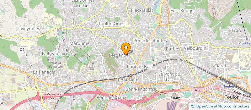 localisation de l'entreprise MADAME ZAHIA BOUAZI  TOULON