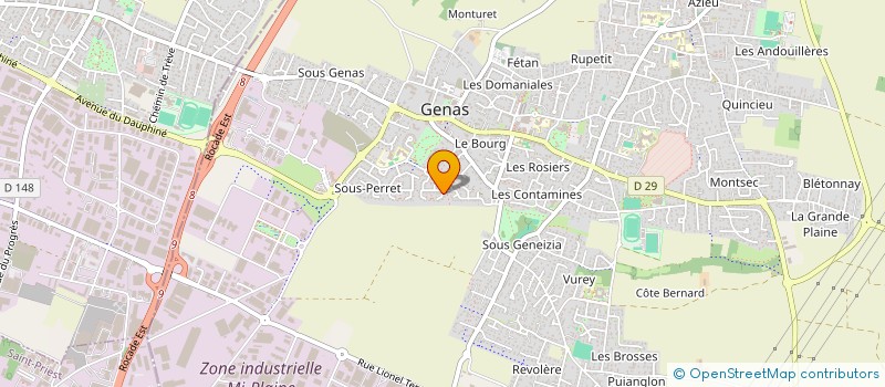 localisation de l'entreprise MADAME ZAHIA HALLAL  GENAS