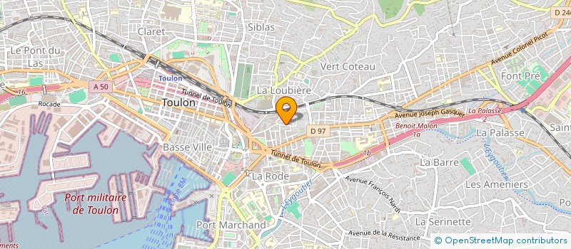 localisation de l'entreprise MADAME ZAINA BAAROUR  TOULON