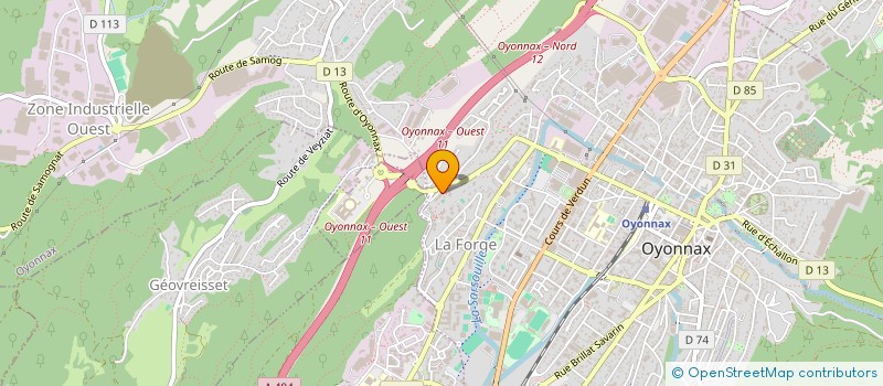 localisation de l'entreprise MADAME ZAYNEB DJELLOUL  OYONNAX