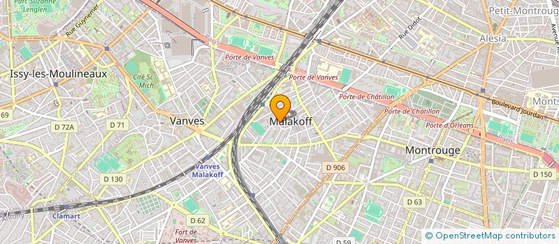 localisation de l'entreprise MADAME ZEINA TOUTOUNJI-GAUVARD  MALAKOFF