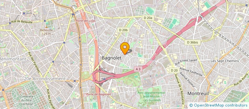 localisation de l'entreprise MADAME ZELDA BOUVET à BAGNOLET
