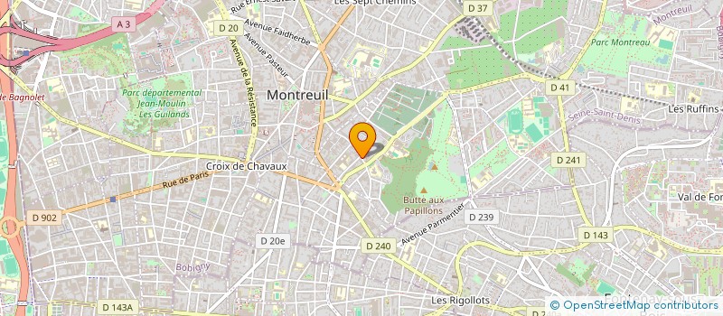 localisation de l'entreprise MADAME ZELDA STEWART à MONTREUIL