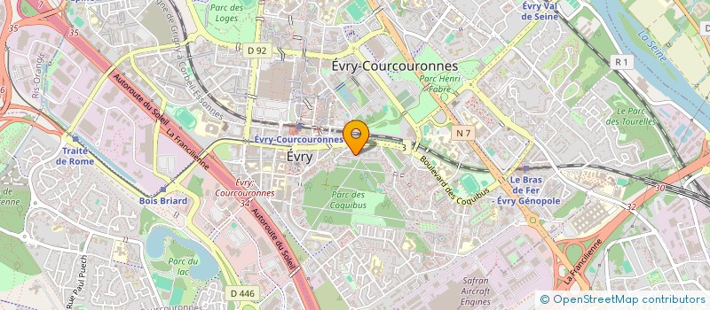 localisation de l'entreprise MADAME ZHIYAN ZHAO  EVRY-COURCOURONNES