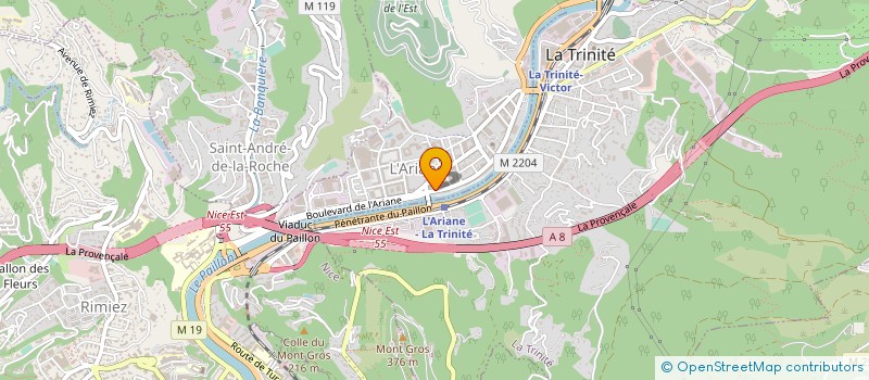 localisation de l'entreprise MADAME ZINA AFOUF à NICE
