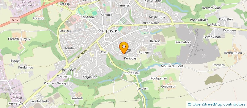 localisation de l'entreprise MADAME ZINAIDA KRYL  GUIPAVAS