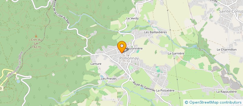 localisation de l'entreprise MADAME ZINEB HARZALLAH  POLLIONNAY