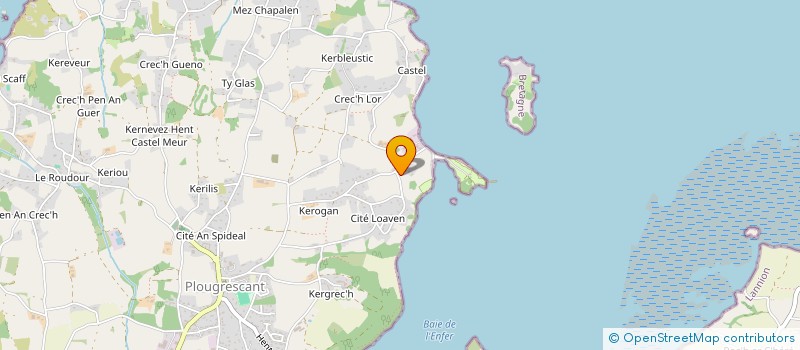 localisation de l'entreprise MADAME ZOE BAULIER  PLOUGRESCANT