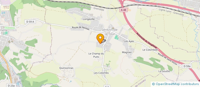 localisation de l'entreprise MADAME ZOE BIARD  SEREZIN-DE-LA-TOUR