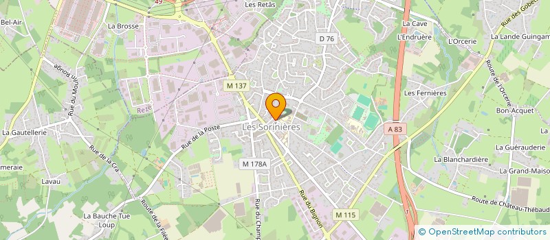 localisation de l'entreprise MADAME ZOE BONNET  LES SORINIERES