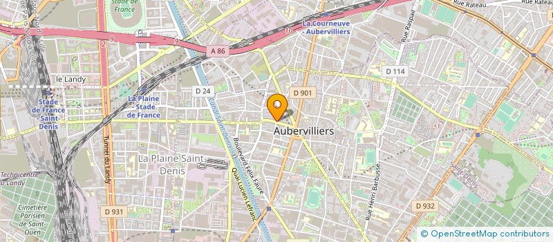 localisation de l'entreprise MADAME ZOE LAUGIER  AUBERVILLIERS