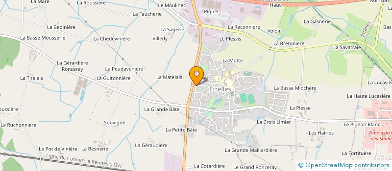 localisation de l'entreprise MADAME ZOE MARTIN-THEARD  ETRELLES