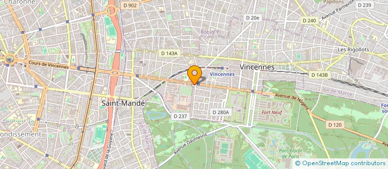 localisation de l'entreprise MADAME ZOE ONEGI à VINCENNES