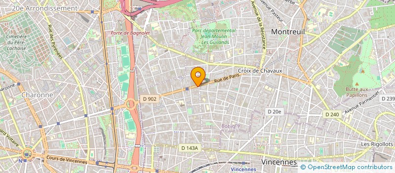 localisation de l'entreprise MADAME ZOE PHILIBERT à MONTREUIL