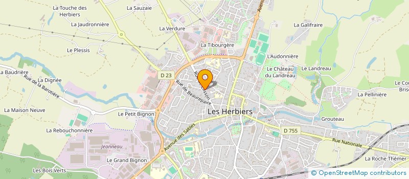 localisation de l'entreprise MADAME ZOE TOUZE à LES HERBIERS