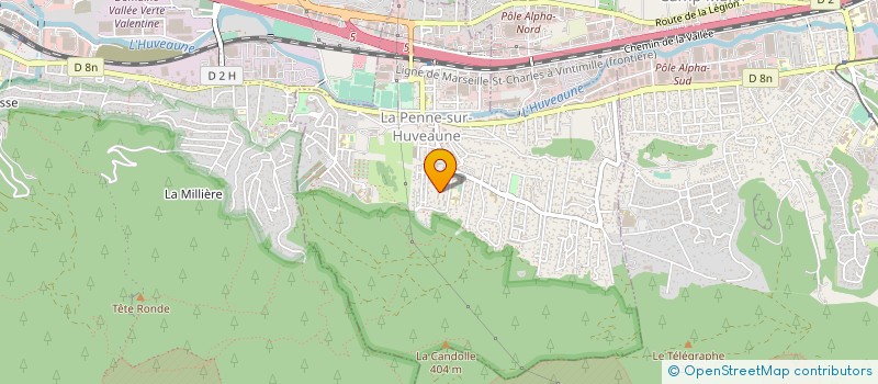 localisation de l'entreprise MADAME ZOHRA MEGHERBI  LA PENNE SUR HUVEAUNE