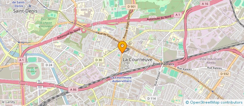 localisation de l'entreprise MADAME ZOUBIDA KEDDARI à LA COURNEUVE