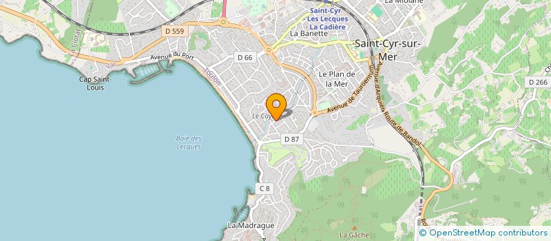 localisation de l'entreprise MADAME ZOULAYKHA EL HAJJI à SAINT-CYR-SUR-MER
