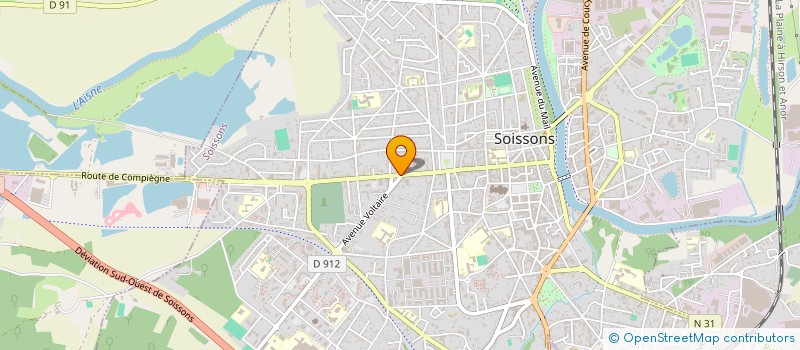 localisation de l'entreprise MADAME ZOULIKHA BOUGUIMA à SOISSONS