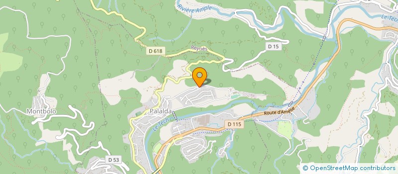 localisation de l'entreprise MADAME ZUBIDA BEKHIRA  AMELIE LES BAINS