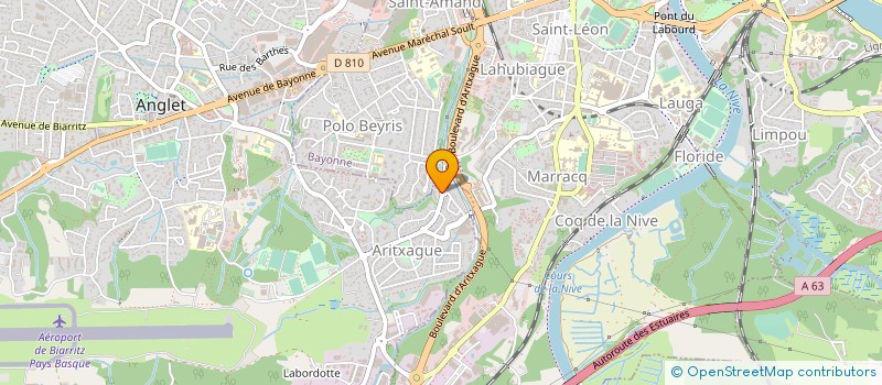 localisation de l'entreprise MADE IN GLASS  ANGLET