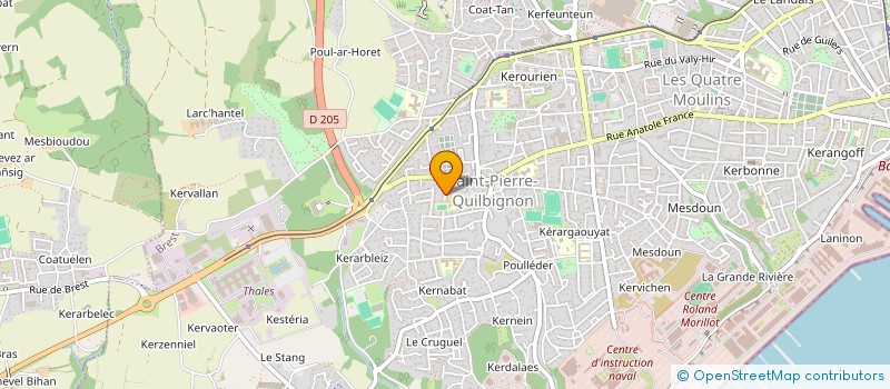 localisation de l'entreprise MADEC GAETAN COUVERTURE à BREST
