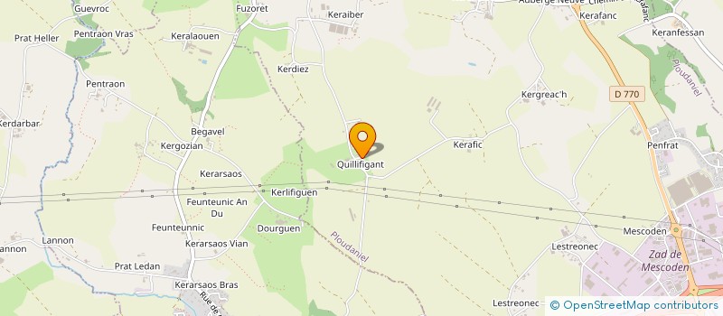 localisation de l'entreprise MADECO PEINTURE BZH  PLOUDANIEL