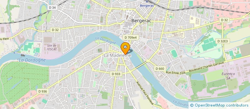 localisation de l'entreprise MADELEINE à BERGERAC